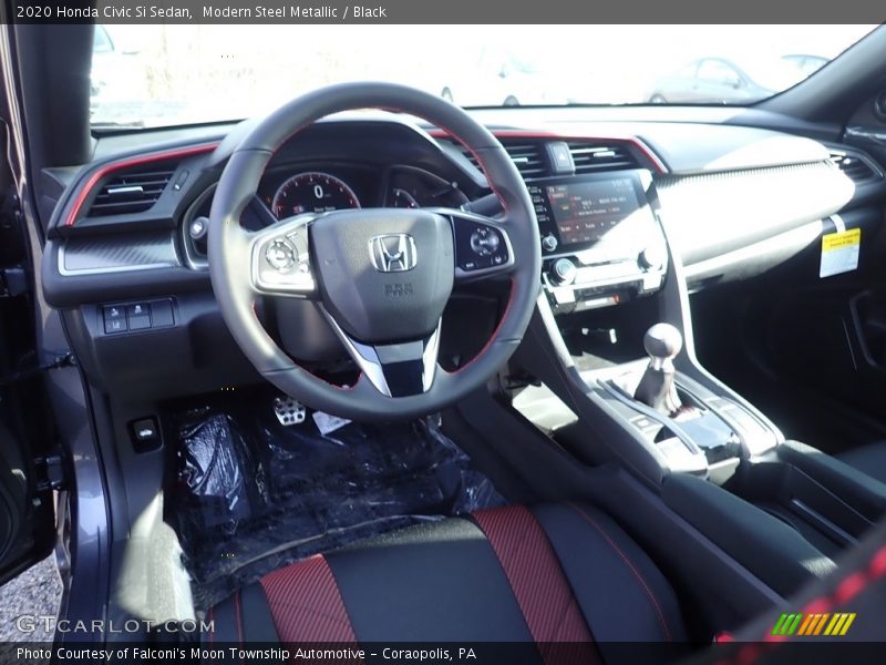Modern Steel Metallic / Black 2020 Honda Civic Si Sedan
