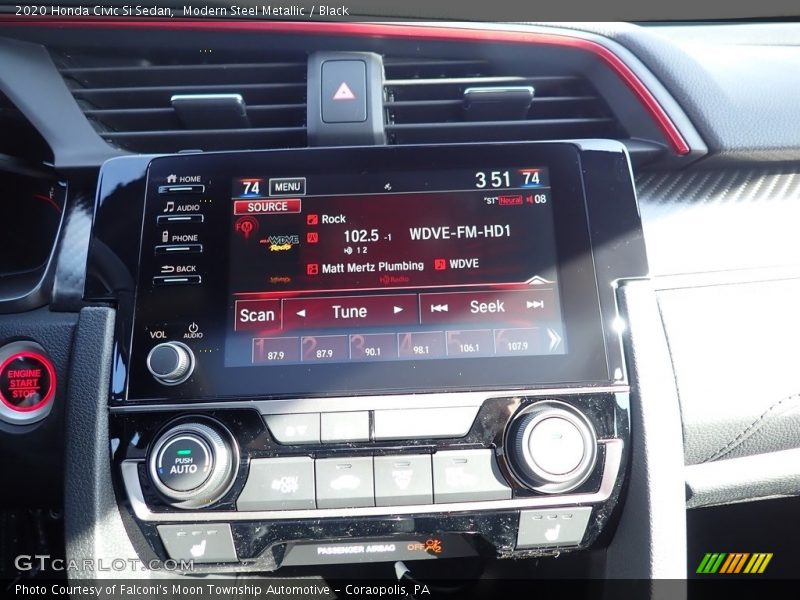 Modern Steel Metallic / Black 2020 Honda Civic Si Sedan