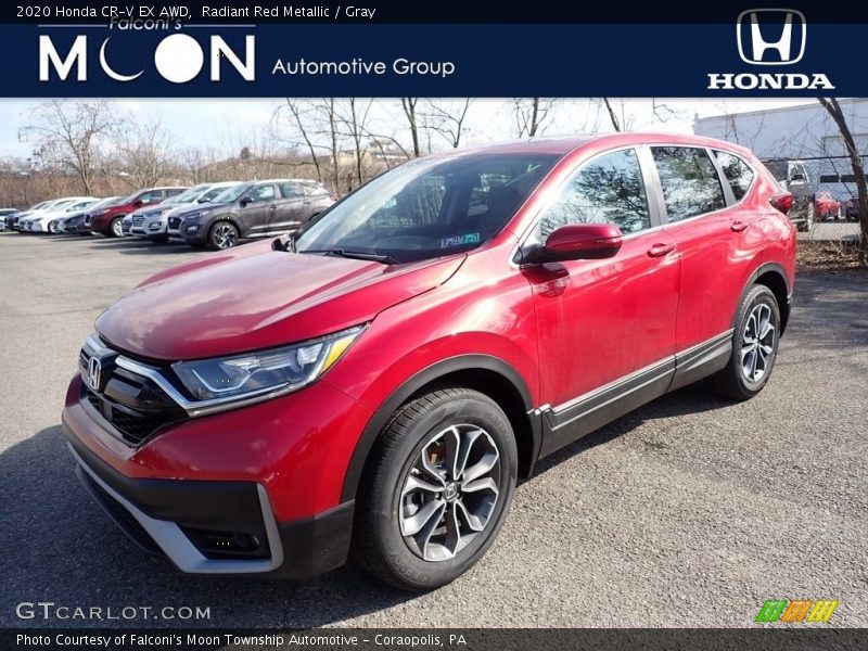 Radiant Red Metallic / Gray 2020 Honda CR-V EX AWD