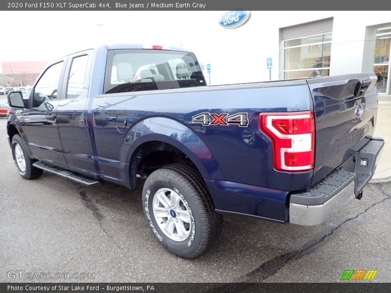 Blue Jeans / Medium Earth Gray 2020 Ford F150 XLT SuperCab 4x4