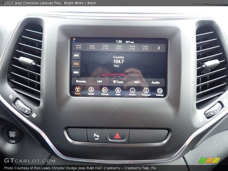 Bright White / Black 2020 Jeep Cherokee Latitude Plus