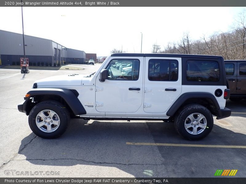 Bright White / Black 2020 Jeep Wrangler Unlimited Altitude 4x4