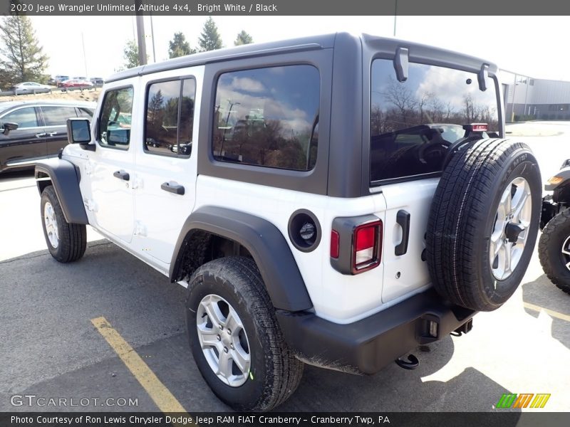 Bright White / Black 2020 Jeep Wrangler Unlimited Altitude 4x4