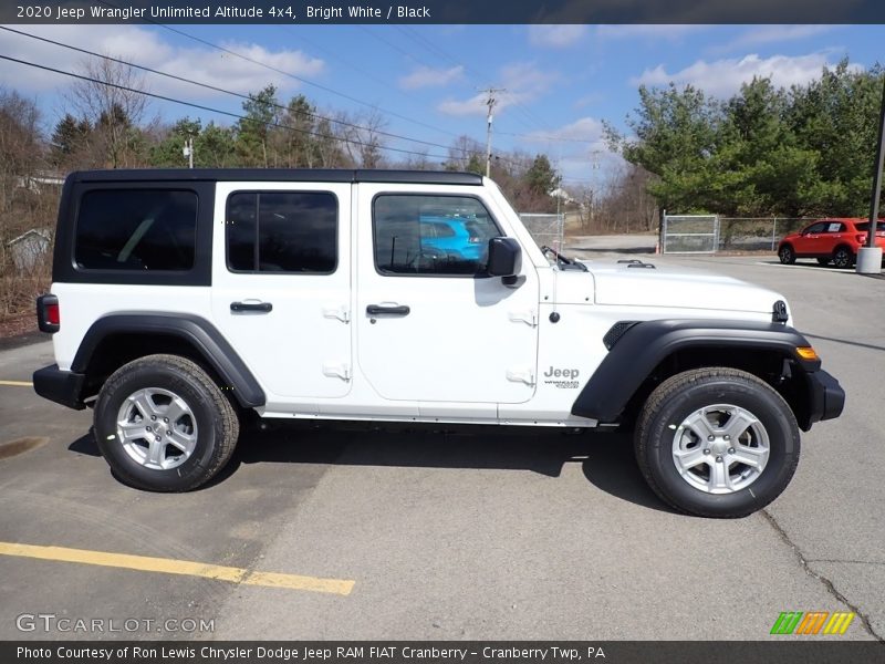 Bright White / Black 2020 Jeep Wrangler Unlimited Altitude 4x4