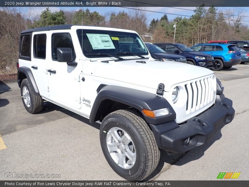 Bright White / Black 2020 Jeep Wrangler Unlimited Altitude 4x4