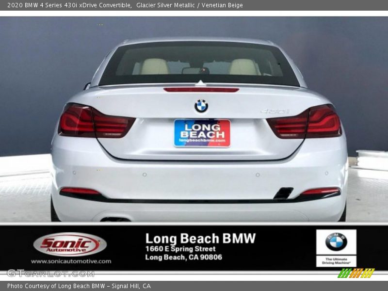 Glacier Silver Metallic / Venetian Beige 2020 BMW 4 Series 430i xDrive Convertible