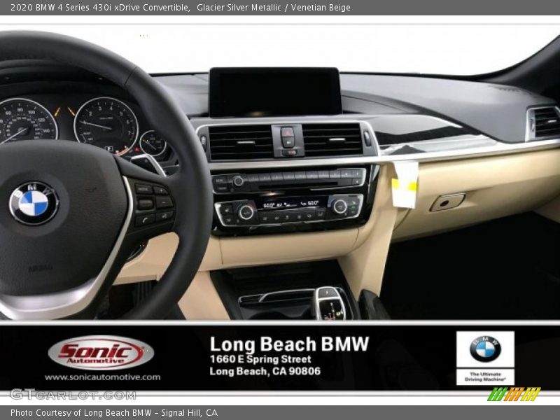 Glacier Silver Metallic / Venetian Beige 2020 BMW 4 Series 430i xDrive Convertible