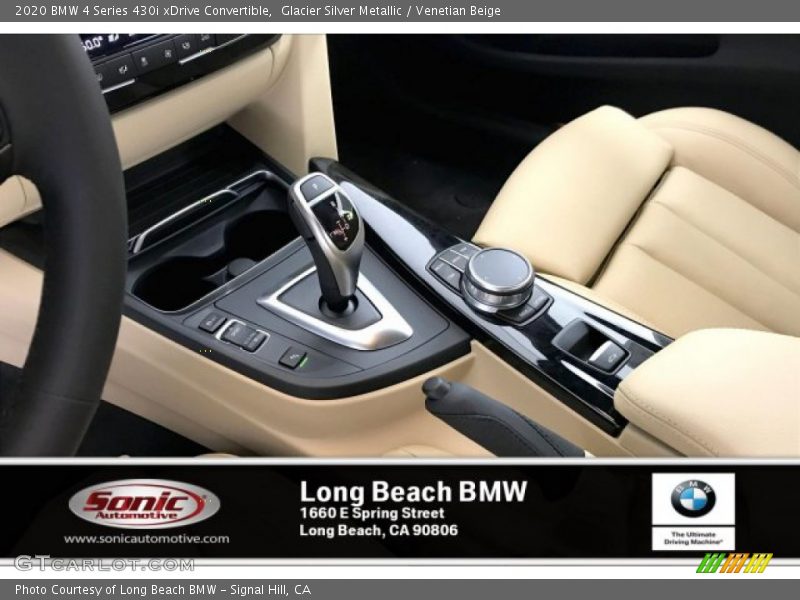 Glacier Silver Metallic / Venetian Beige 2020 BMW 4 Series 430i xDrive Convertible