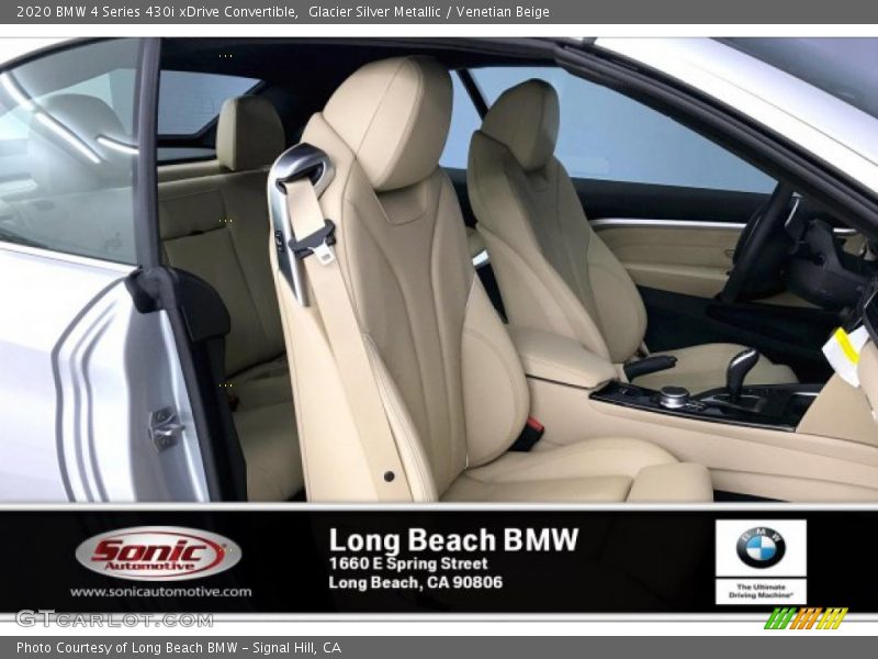 Glacier Silver Metallic / Venetian Beige 2020 BMW 4 Series 430i xDrive Convertible