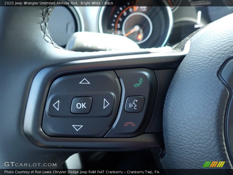 Bright White / Black 2020 Jeep Wrangler Unlimited Altitude 4x4