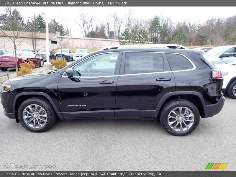 Diamond Black Crystal Pearl / Black 2020 Jeep Cherokee Latitude Plus