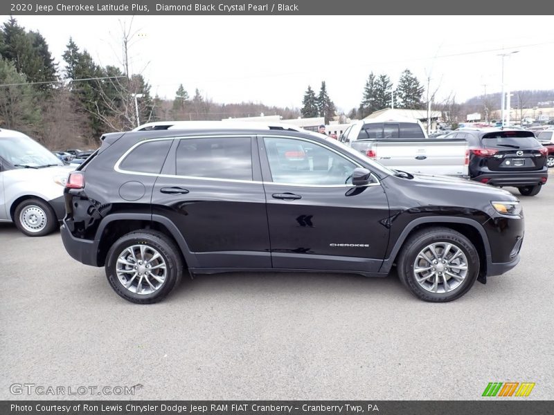 Diamond Black Crystal Pearl / Black 2020 Jeep Cherokee Latitude Plus