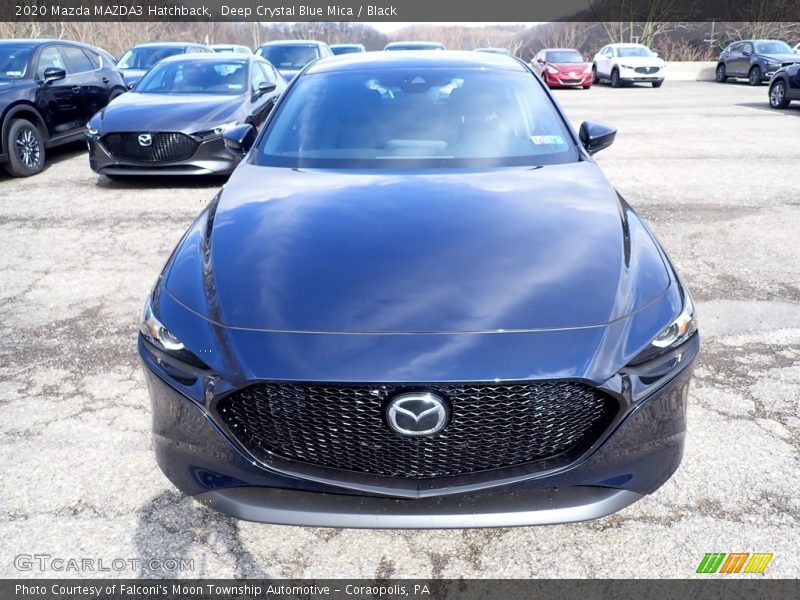 Deep Crystal Blue Mica / Black 2020 Mazda MAZDA3 Hatchback