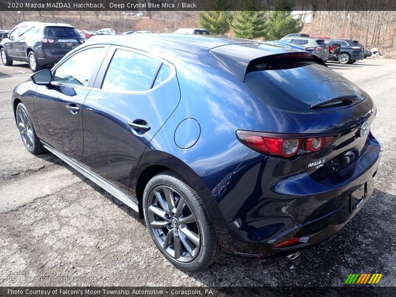 Deep Crystal Blue Mica / Black 2020 Mazda MAZDA3 Hatchback