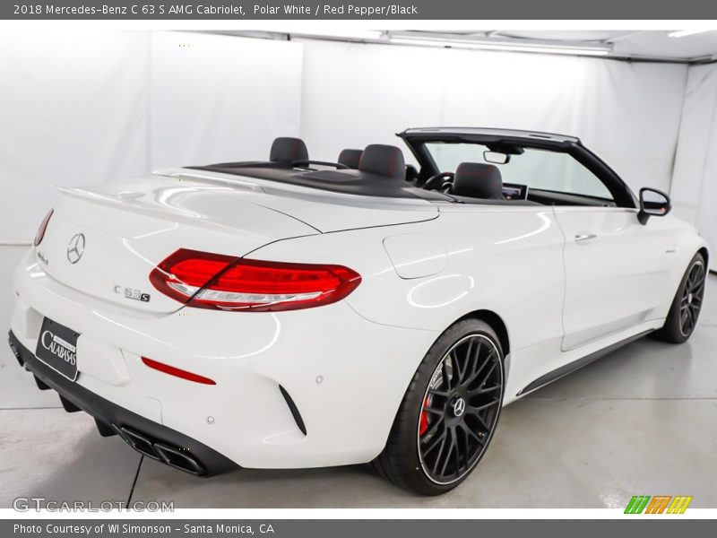 Polar White / Red Pepper/Black 2018 Mercedes-Benz C 63 S AMG Cabriolet