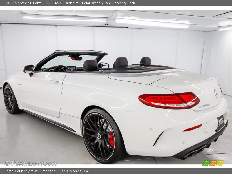 Polar White / Red Pepper/Black 2018 Mercedes-Benz C 63 S AMG Cabriolet