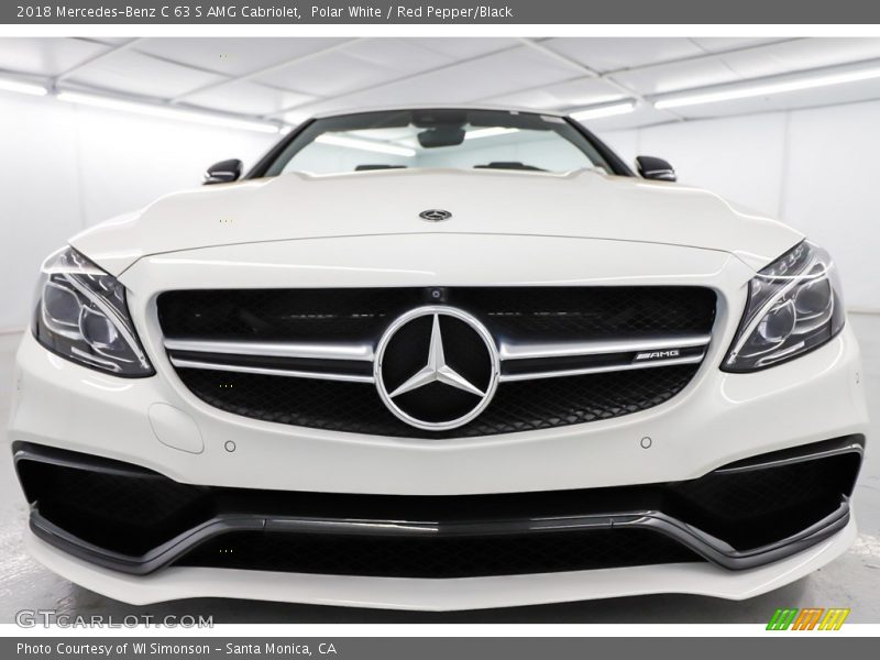 Polar White / Red Pepper/Black 2018 Mercedes-Benz C 63 S AMG Cabriolet