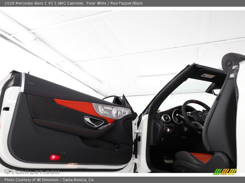 Polar White / Red Pepper/Black 2018 Mercedes-Benz C 63 S AMG Cabriolet