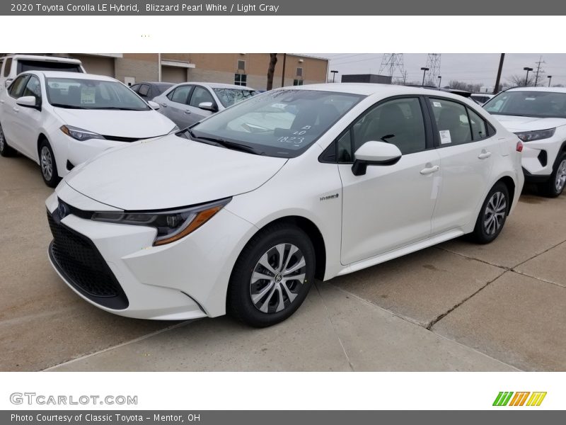 Blizzard Pearl White / Light Gray 2020 Toyota Corolla LE Hybrid