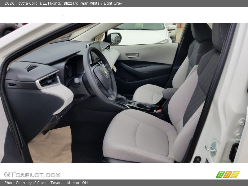Blizzard Pearl White / Light Gray 2020 Toyota Corolla LE Hybrid