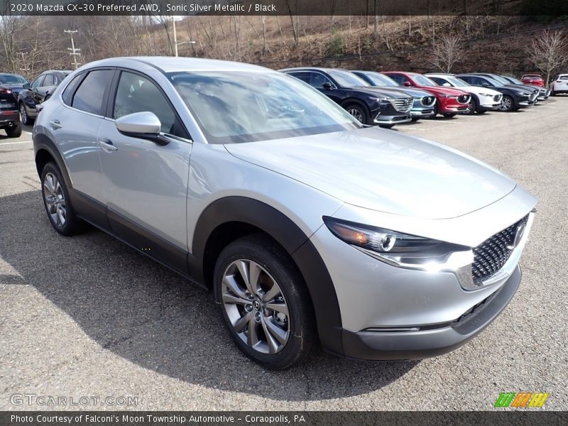 Sonic Silver Metallic / Black 2020 Mazda CX-30 Preferred AWD