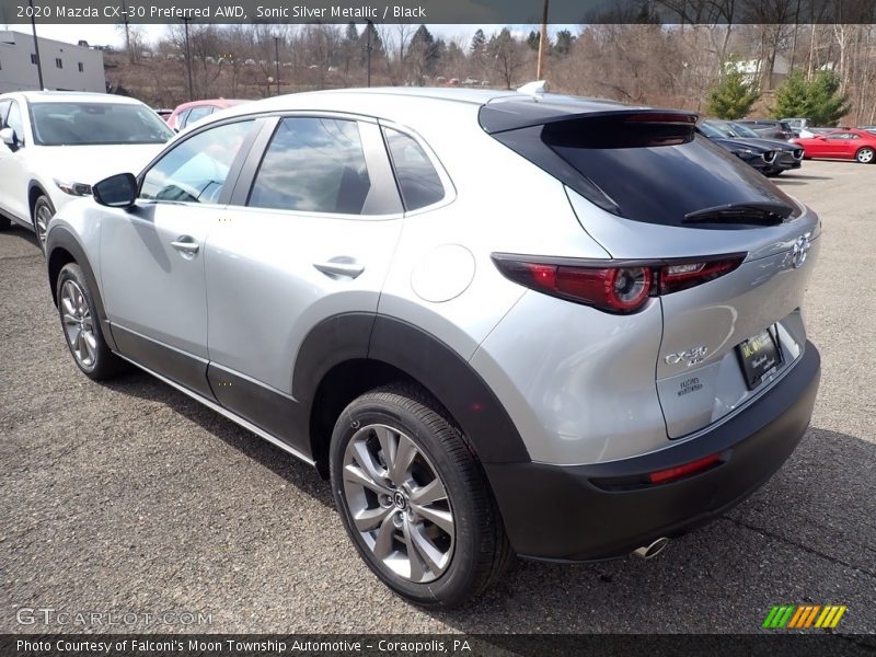 Sonic Silver Metallic / Black 2020 Mazda CX-30 Preferred AWD