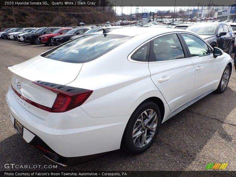 Quartz White / Dark Gray 2020 Hyundai Sonata SEL