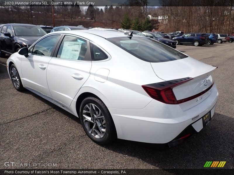 Quartz White / Dark Gray 2020 Hyundai Sonata SEL