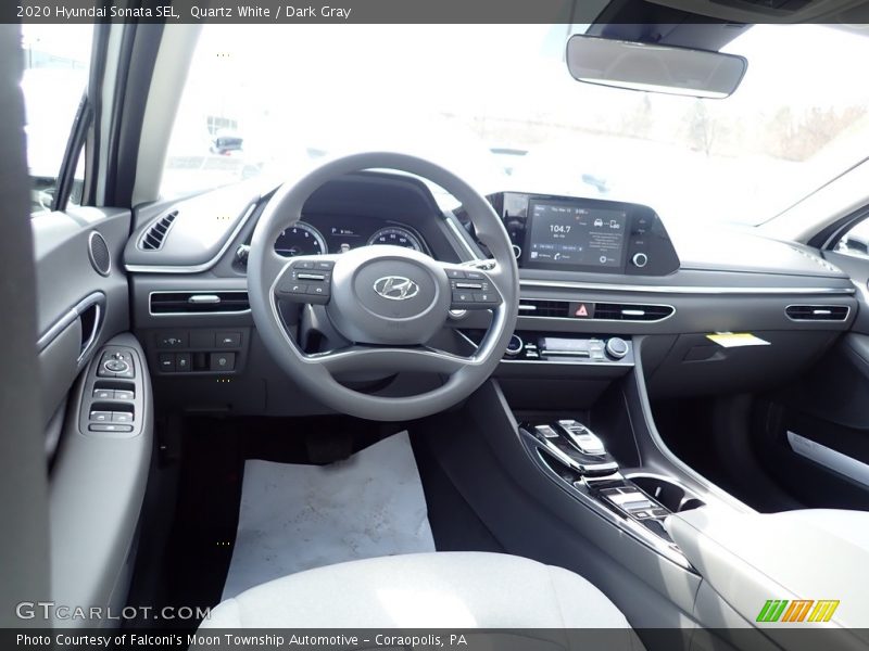 Quartz White / Dark Gray 2020 Hyundai Sonata SEL