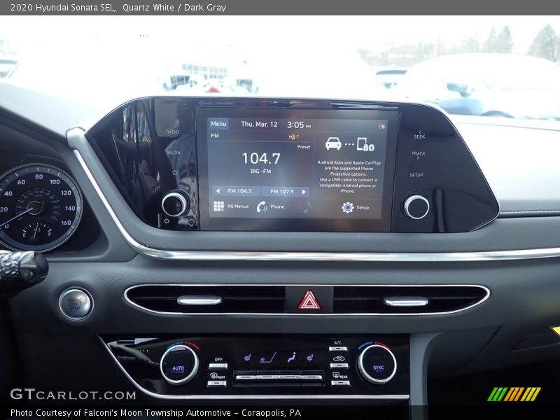 Quartz White / Dark Gray 2020 Hyundai Sonata SEL