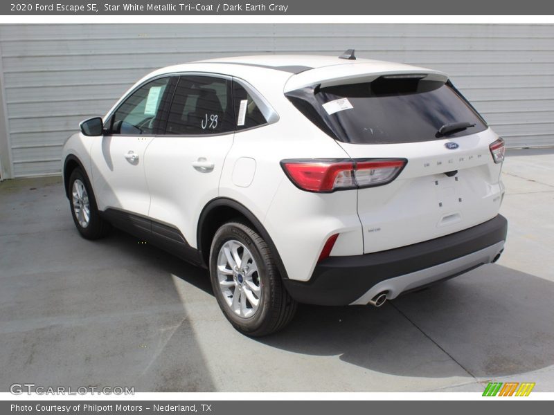 Star White Metallic Tri-Coat / Dark Earth Gray 2020 Ford Escape SE
