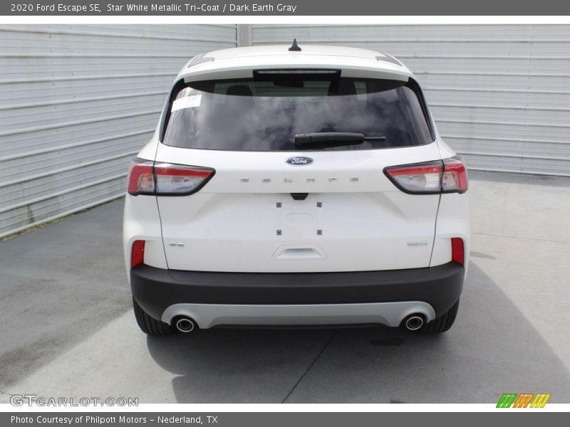 Star White Metallic Tri-Coat / Dark Earth Gray 2020 Ford Escape SE