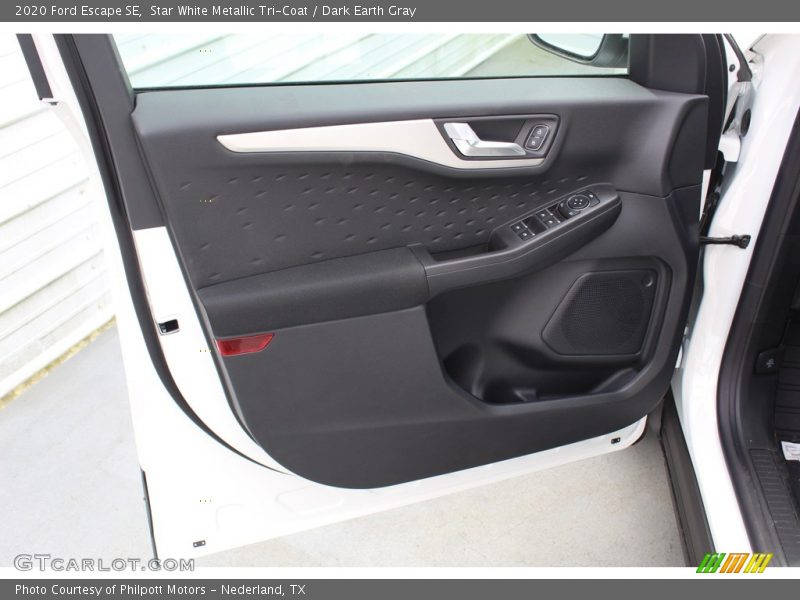 Star White Metallic Tri-Coat / Dark Earth Gray 2020 Ford Escape SE