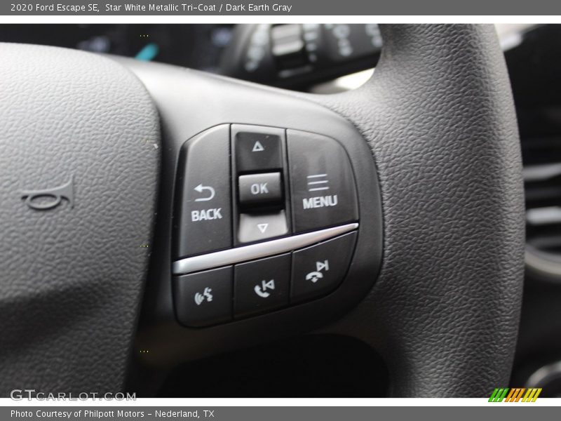 Star White Metallic Tri-Coat / Dark Earth Gray 2020 Ford Escape SE