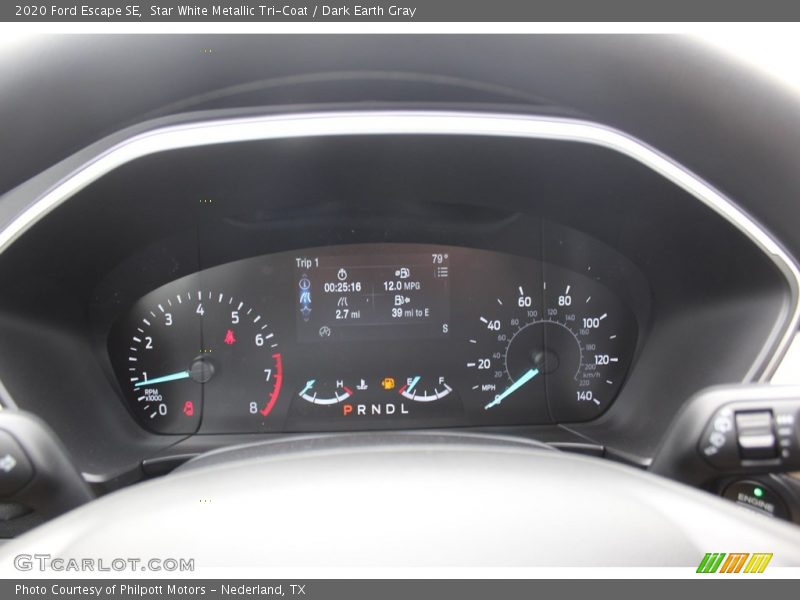 Star White Metallic Tri-Coat / Dark Earth Gray 2020 Ford Escape SE