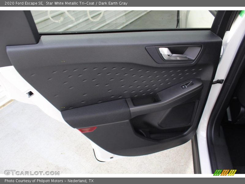 Star White Metallic Tri-Coat / Dark Earth Gray 2020 Ford Escape SE