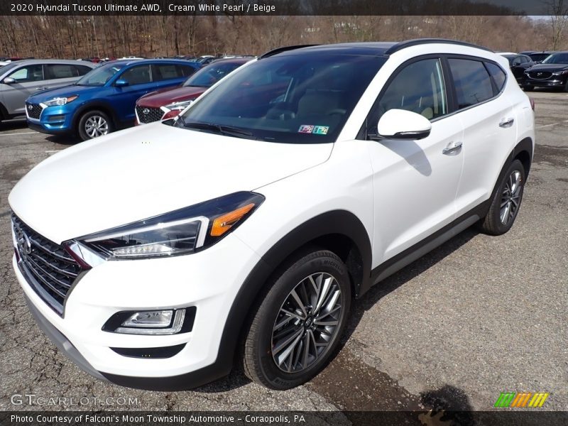 Cream White Pearl / Beige 2020 Hyundai Tucson Ultimate AWD