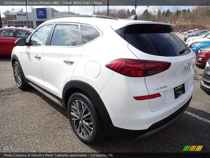 Cream White Pearl / Beige 2020 Hyundai Tucson Ultimate AWD