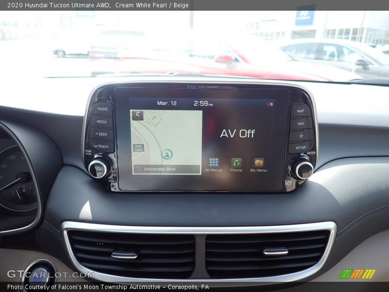 Cream White Pearl / Beige 2020 Hyundai Tucson Ultimate AWD