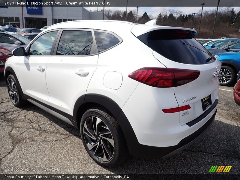 Cream White Pearl / Gray 2020 Hyundai Tucson Sport AWD