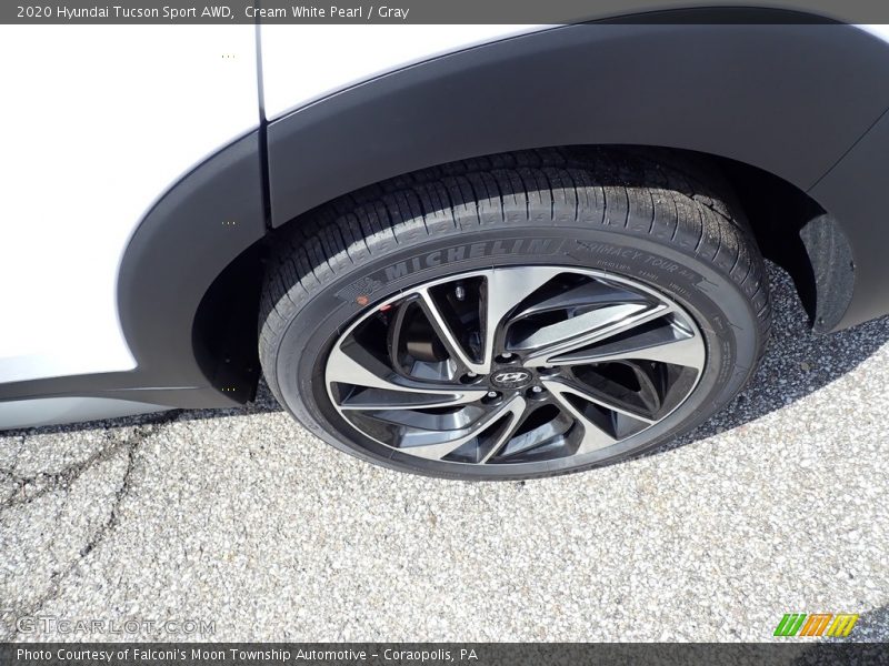 Cream White Pearl / Gray 2020 Hyundai Tucson Sport AWD