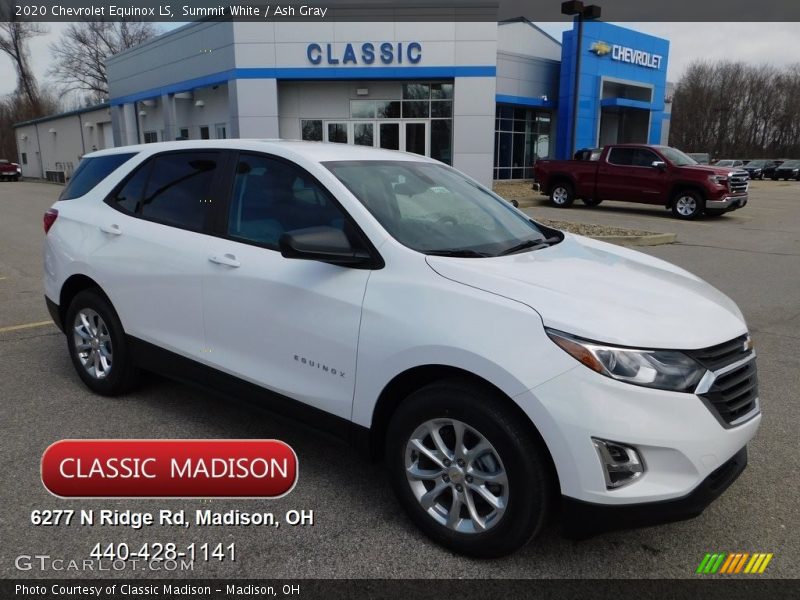 Summit White / Ash Gray 2020 Chevrolet Equinox LS