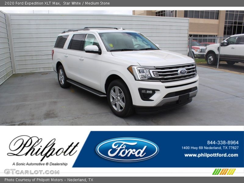 Star White / Medium Stone 2020 Ford Expedition XLT Max
