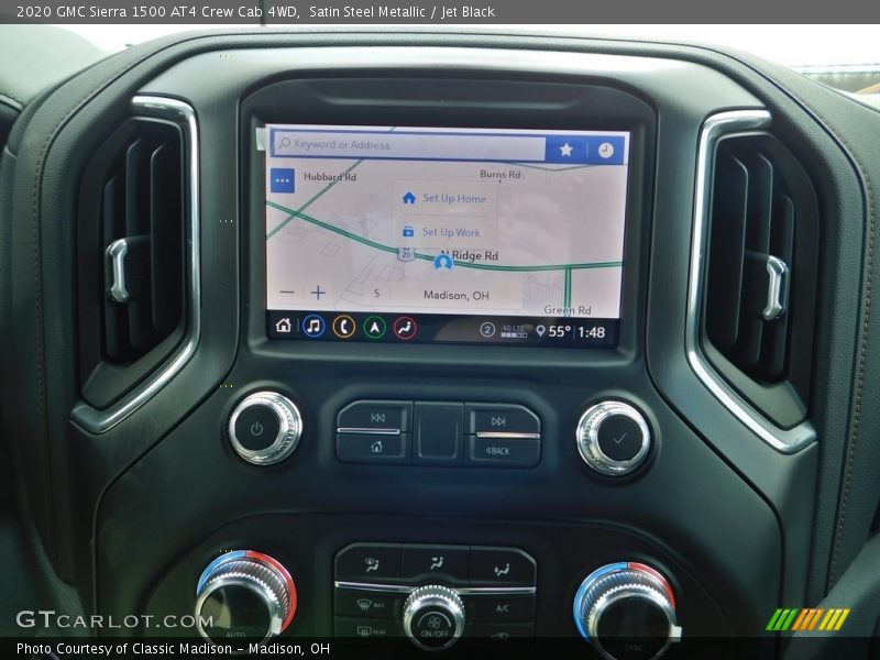 Satin Steel Metallic / Jet Black 2020 GMC Sierra 1500 AT4 Crew Cab 4WD