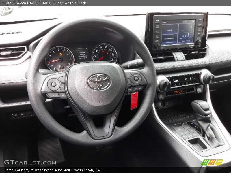 Super White / Black 2020 Toyota RAV4 LE AWD