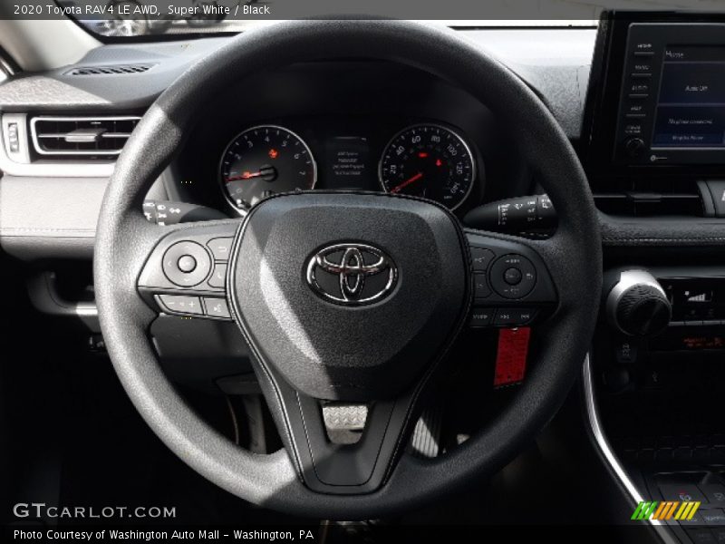 Super White / Black 2020 Toyota RAV4 LE AWD