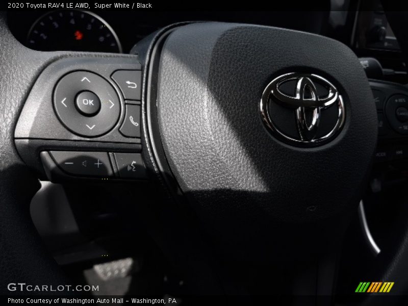 Super White / Black 2020 Toyota RAV4 LE AWD