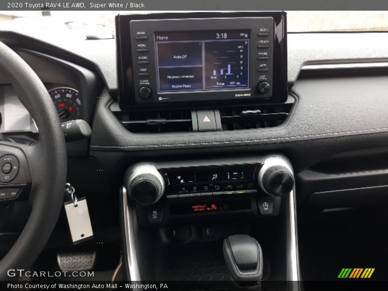 Super White / Black 2020 Toyota RAV4 LE AWD