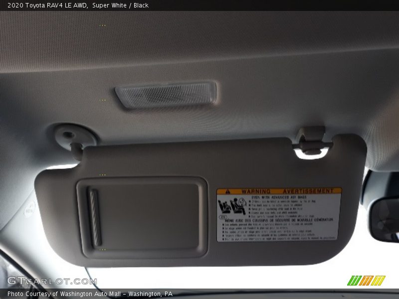 Super White / Black 2020 Toyota RAV4 LE AWD