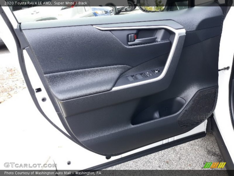 Super White / Black 2020 Toyota RAV4 LE AWD